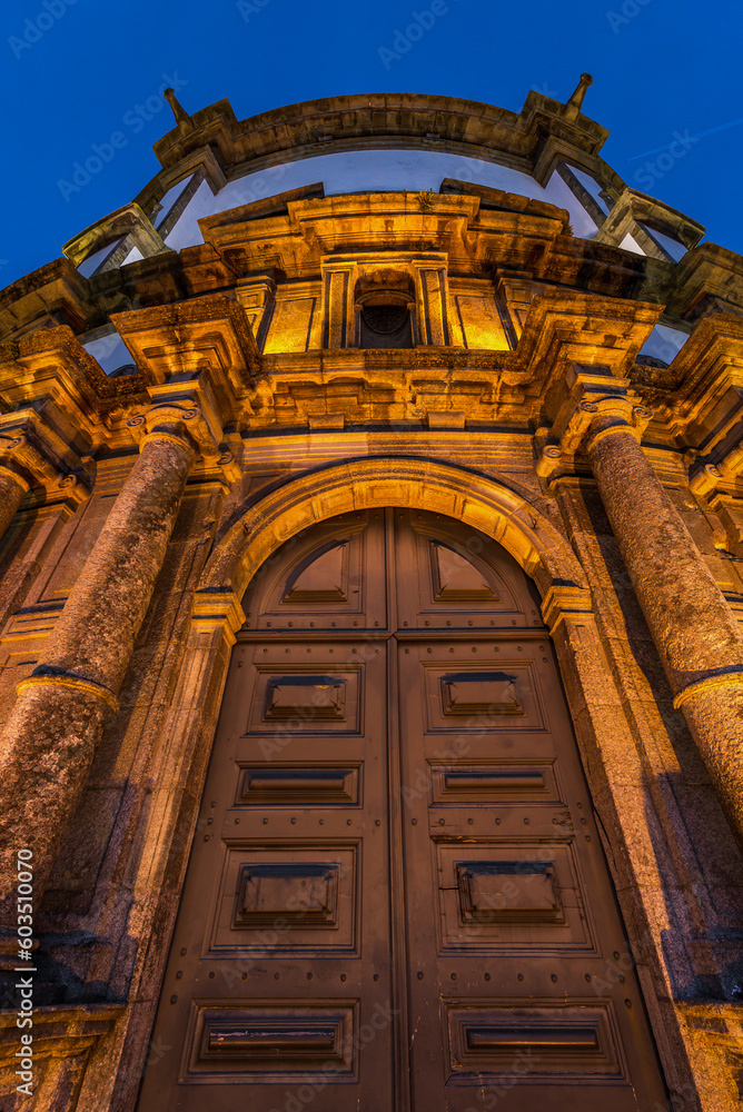 Entry of Church of Augustinians Monastery of Serra do Pilar in Vila Nova de Gaia, Portugal