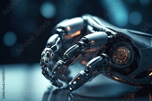 Artificial intelligence. Concept of digital networks. Development of science fiction technologies. Machine learning. Neural network Modern sci-fi. Service information technology system. Generative AI