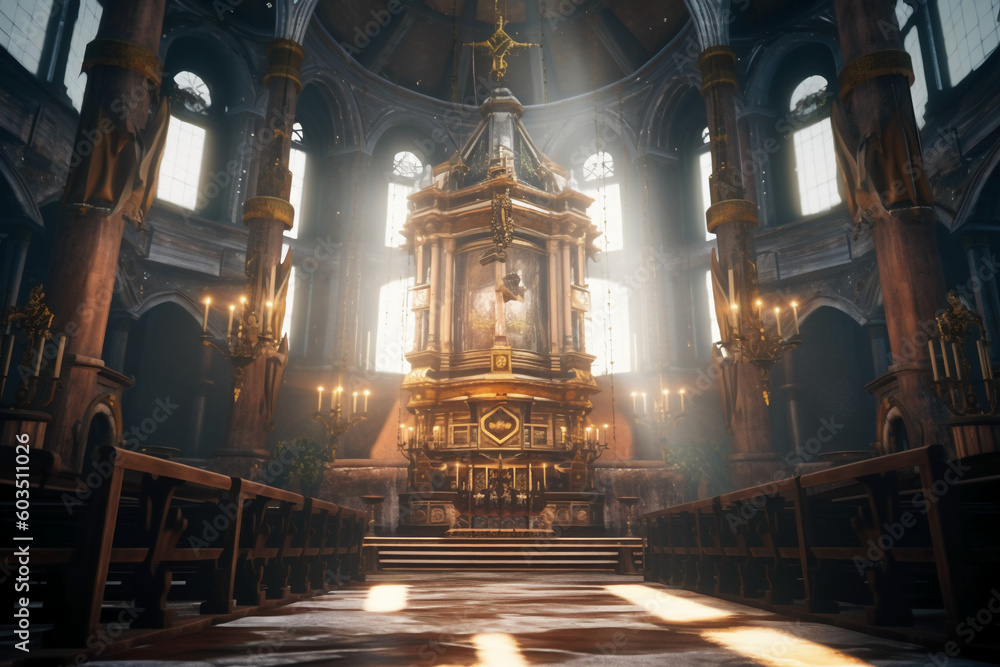 Fototapeta premium The holy light in space