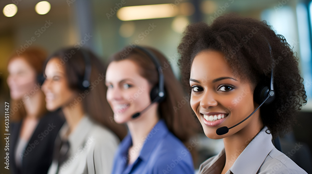 portrait of a smiling customer agent