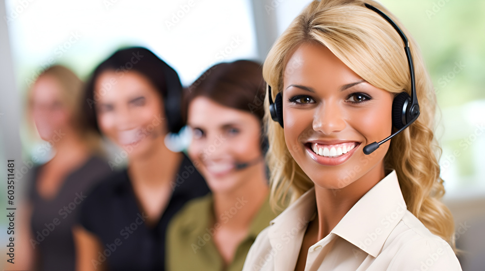 portrait of a smiling customer agent portrait of a smiling customer agent
