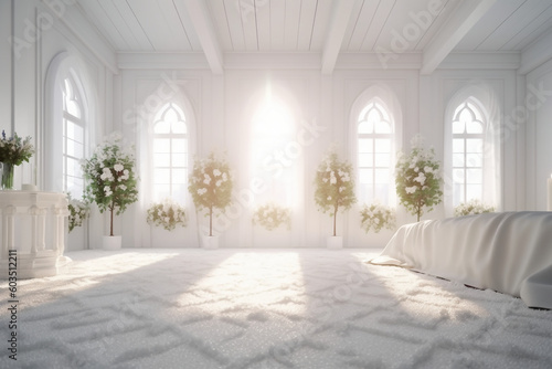 The holy light in white bedroom at the white morning © SANGHYUN