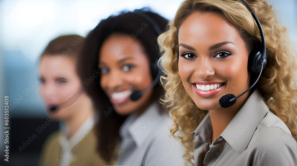 portrait of a smiling customer agent portrait of a smiling customer agent
