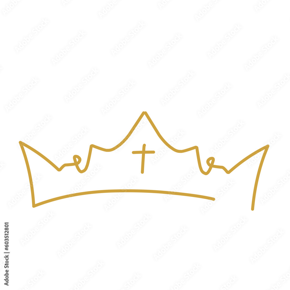 Hand drawn doodle crown vector