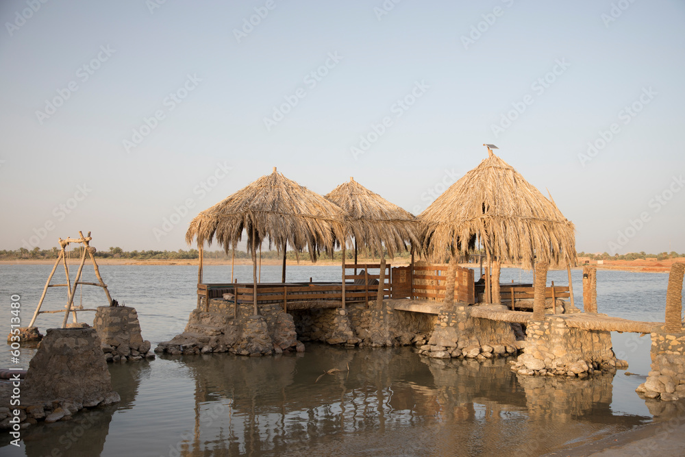 Beautiful view of Fatnas Island in Siwa Oasis, Egypt Beautiful view of Fatnas Island in Siwa Oasis, Egypt