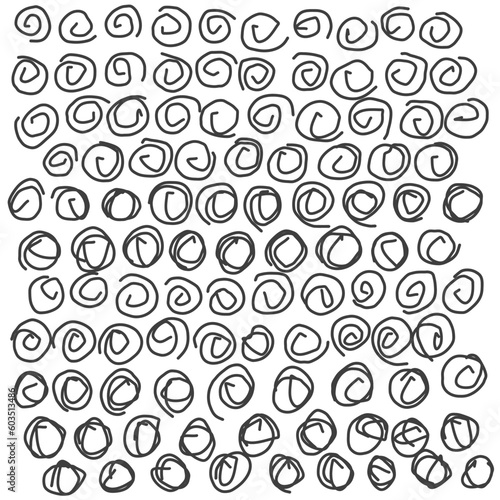 Abstract spiral doodle swirls. Hand drawn doodle background patterns. Draft sketches. Vector illustration