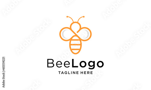 honey Bee animals logo vector 