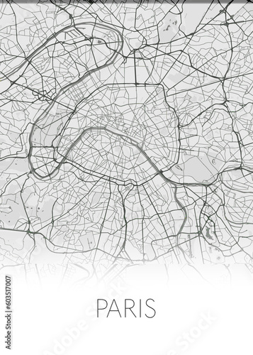 Paris  France s capital modern city map design