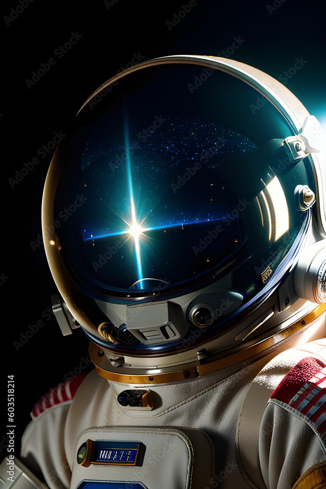 Realistic illustration of astronaut on alien planet. Realistic illustration of astronaut on alien planet.
