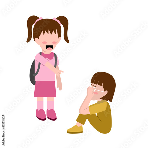 Little Girl Bullying Another Girl
