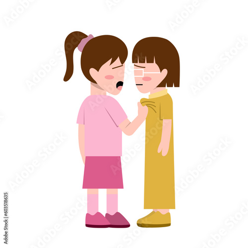 Little Girl Bullying Another Girl