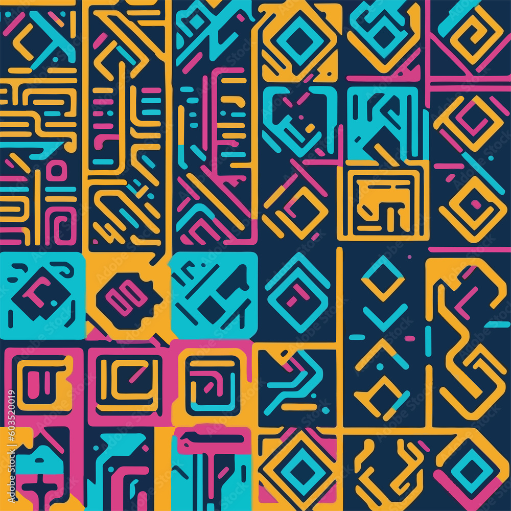 Neon Colored Pattern Neon Colored Pattern