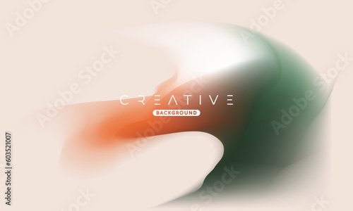 Abstract liquid gradient Background. Fluid colour mix. Orange and Green vivid color blend. Modern Design Template For Your ad Banner, Poster, Cover, Web page, Brochure, and flyer. Vector Eps 10