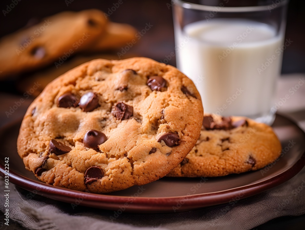 Drinking milk with a traditional chocolate chip cookie are American traditions. Generative AI Drinking milk with a traditional chocolate chip cookie are American traditions. Generative AI