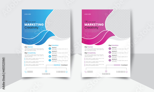 Professional visiting flyer design. Flat business flyer vector design. flyer layout with modern design. Unique flyer. Clean advertising design. Business flyer layout with modern design. 