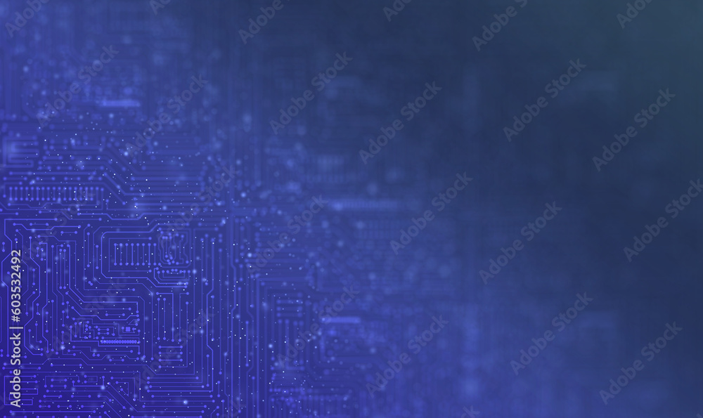 Dynamic Blue Electronic Circuit Patterns: Scattered Tiny Floating Dots Creating Focal Points. Technology Background with Small Particle Elements Dynamic Blue Electronic Circuit Patterns: Scattered Tiny Floating Dots Creating Focal Points. Technology Background with Small Particle Elements