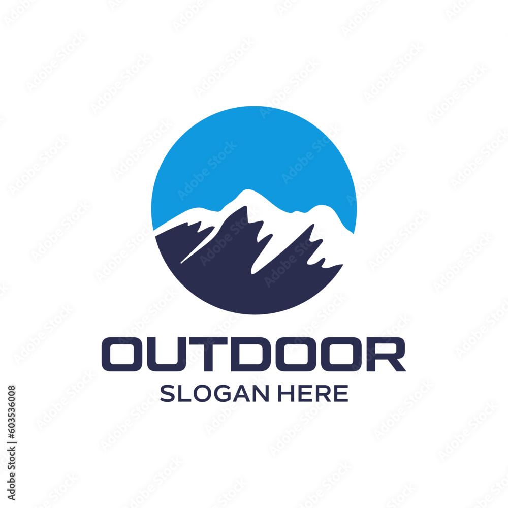 The logo illustrates mountains. It is suitable for outdoor brand logos The logo illustrates mountains. It is suitable for outdoor brand logos