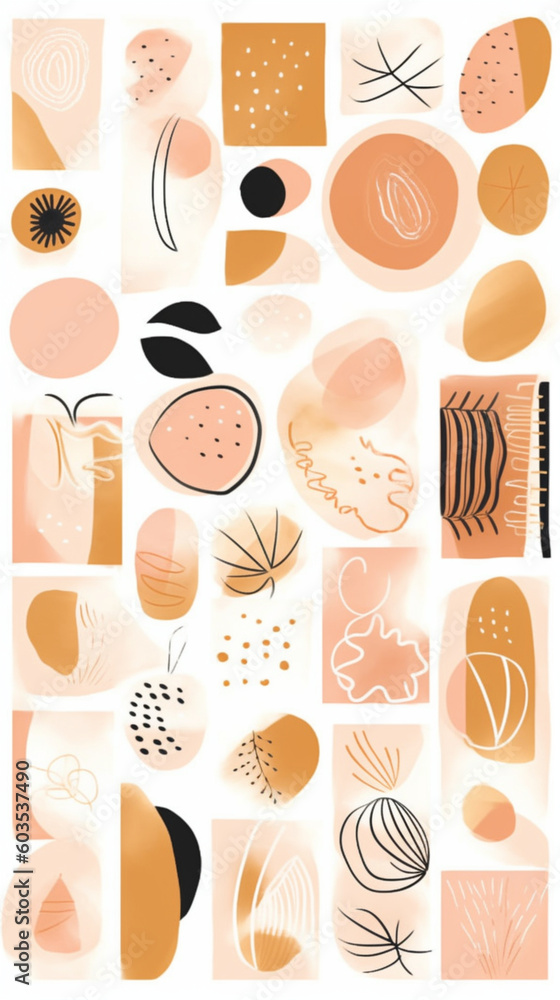 abstract minimal vector boho shapes and lines abstract minimal vector boho shapes and lines