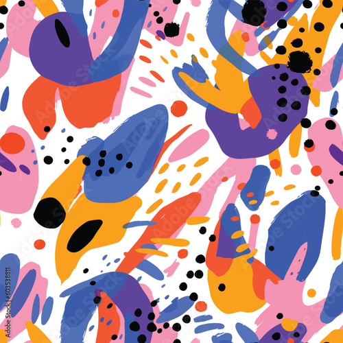 Seamless Colorful Tulips Pattern.Seamless pattern of tulips in colorful style. Add color to your digital project with our pattern!