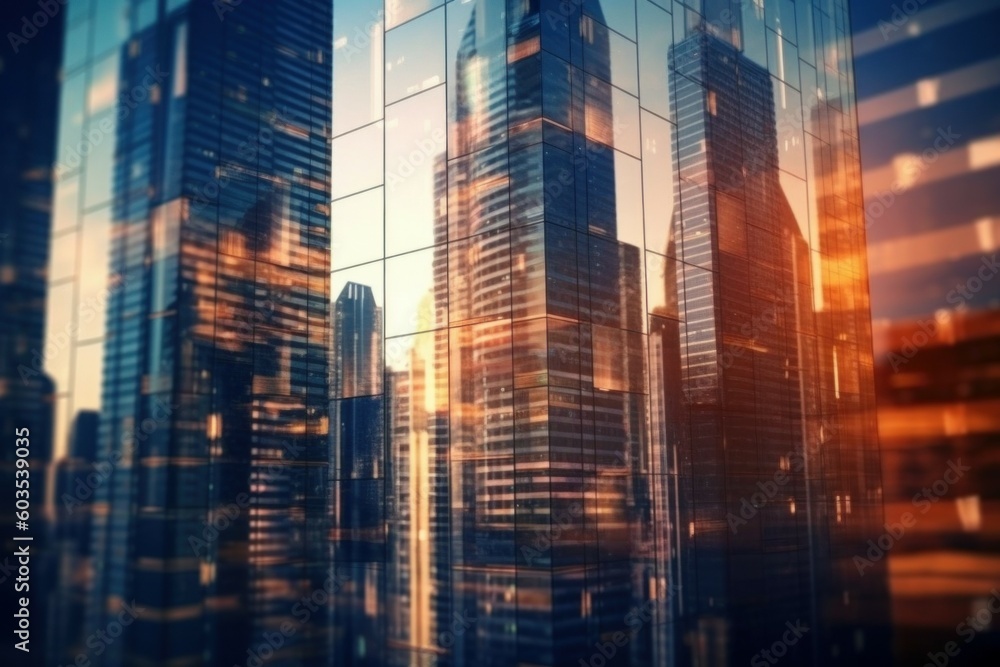 Abstract business background of a glass skyscraper. AI generated, human enhanced Abstract business background of a glass skyscraper. AI generated, human enhanced