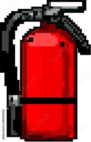 safety fire extinguisher game pixel art retro vector. bit safety fire extinguisher. old vintage illustration