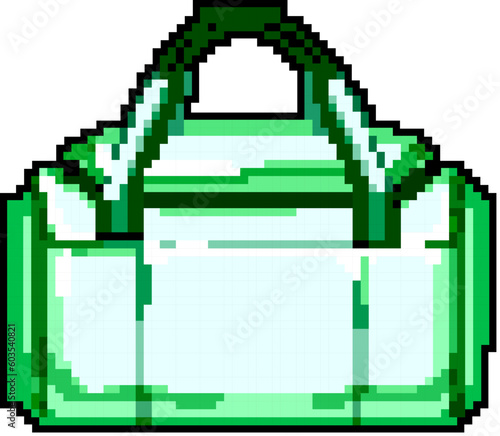 training fitness bag game pixel art retro vector. bit training fitness bag. old vintage illustration