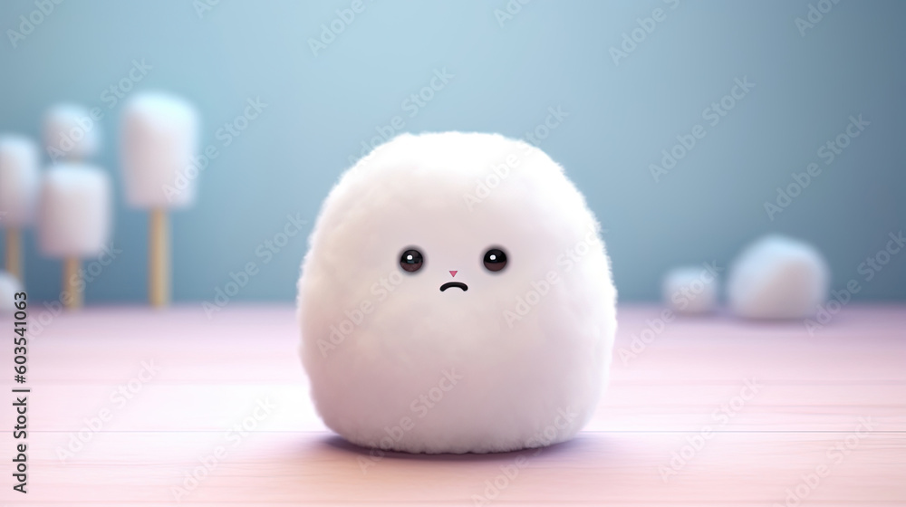 3D cute creatures marshmallow 3D cute creatures marshmallow