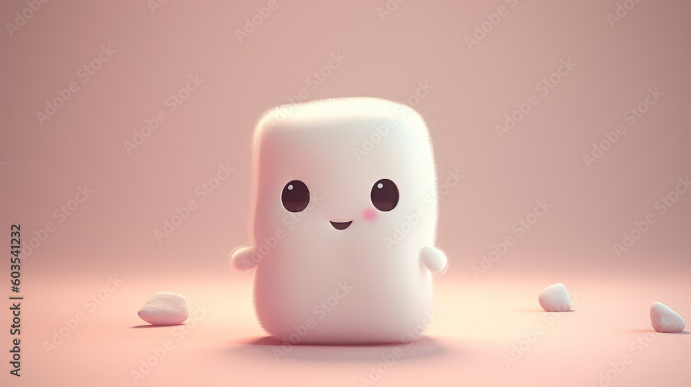 3D cute creatures marshmallow 3D cute creatures marshmallow