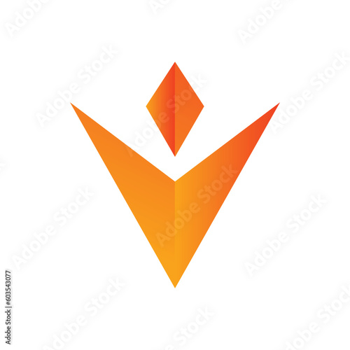 Free Download orange geometric minimal logo vector illustration template design - GFXLoad
