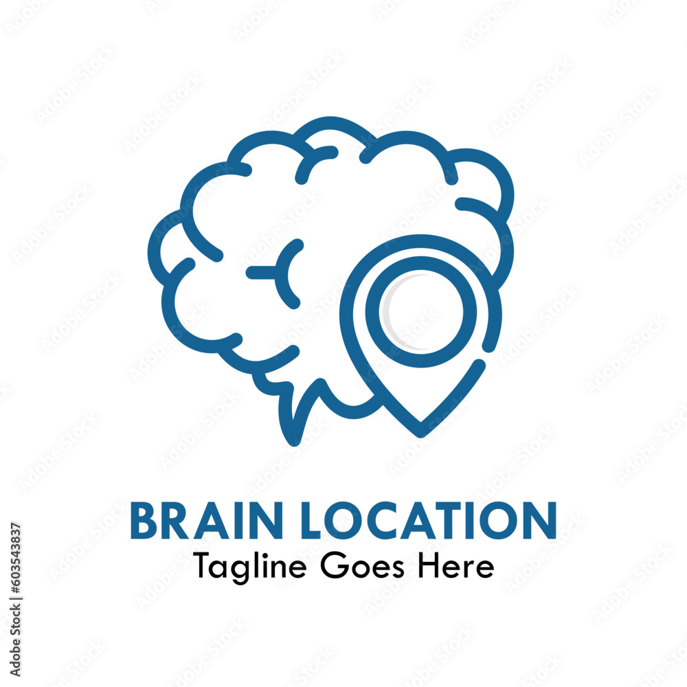 Brain point design logo template illustration Brain point design logo template illustration