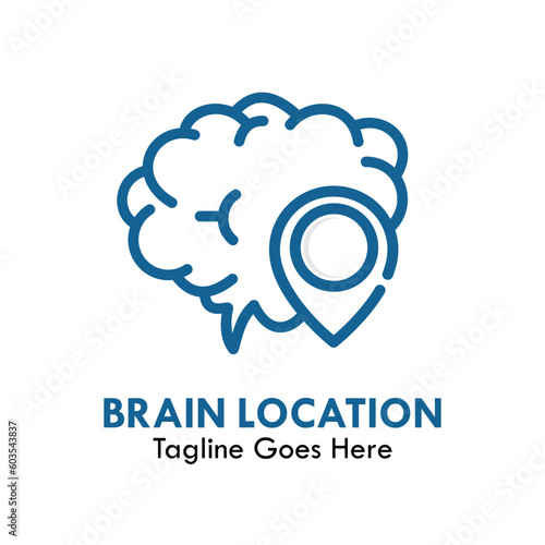 Brain point design logo template illustration