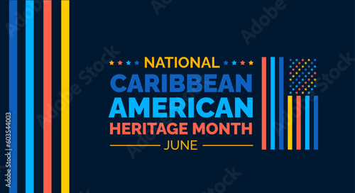Caribbean American Heritage Month background or banner design template celebrated in june. vector illustration.