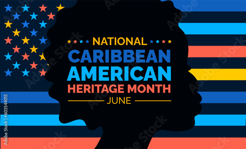 Caribbean American Heritage Month background or banner design template celebrated in june. vector illustration.