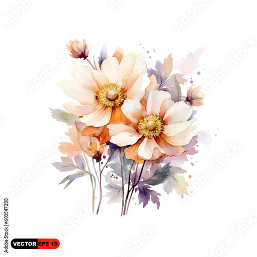 flowers in watercolor frame flower frame