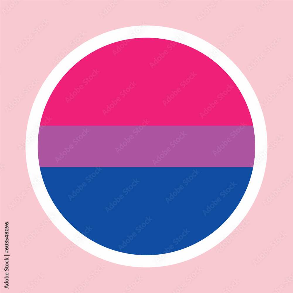 Bisexual Pride Flag on pink background Bisexual Pride Flag on pink background
