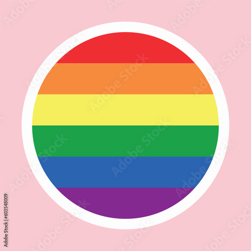 LGBT Pride Flag on pink background