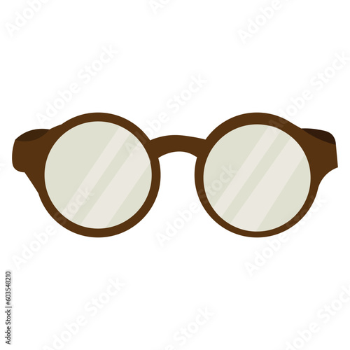 Stylish eyeglasses on white background