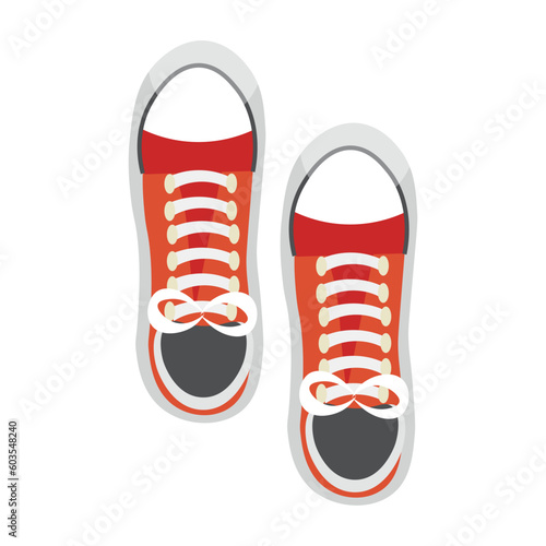 Pair of gumshoes on white background