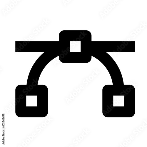 Fotobehang anchor point icon