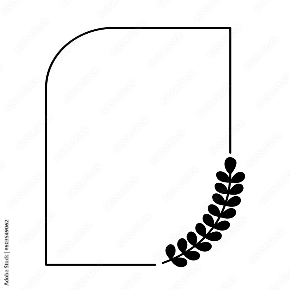 Obraz premium Decorative solid floral wedding invitation frame 