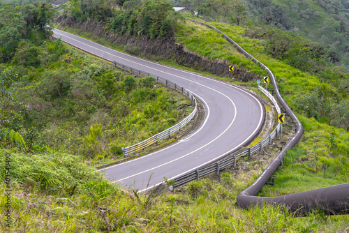 Road next to an oil pipeline