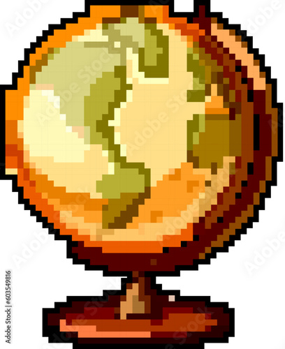 continent globe game pixel art retro vector. bit continent globe. old vintage illustration