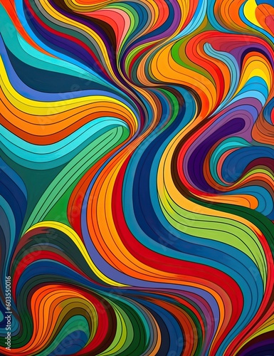 rainbow colored swirling ba...