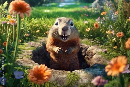 Spring arrival with a groun...