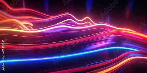 Vibrant technology neon col...