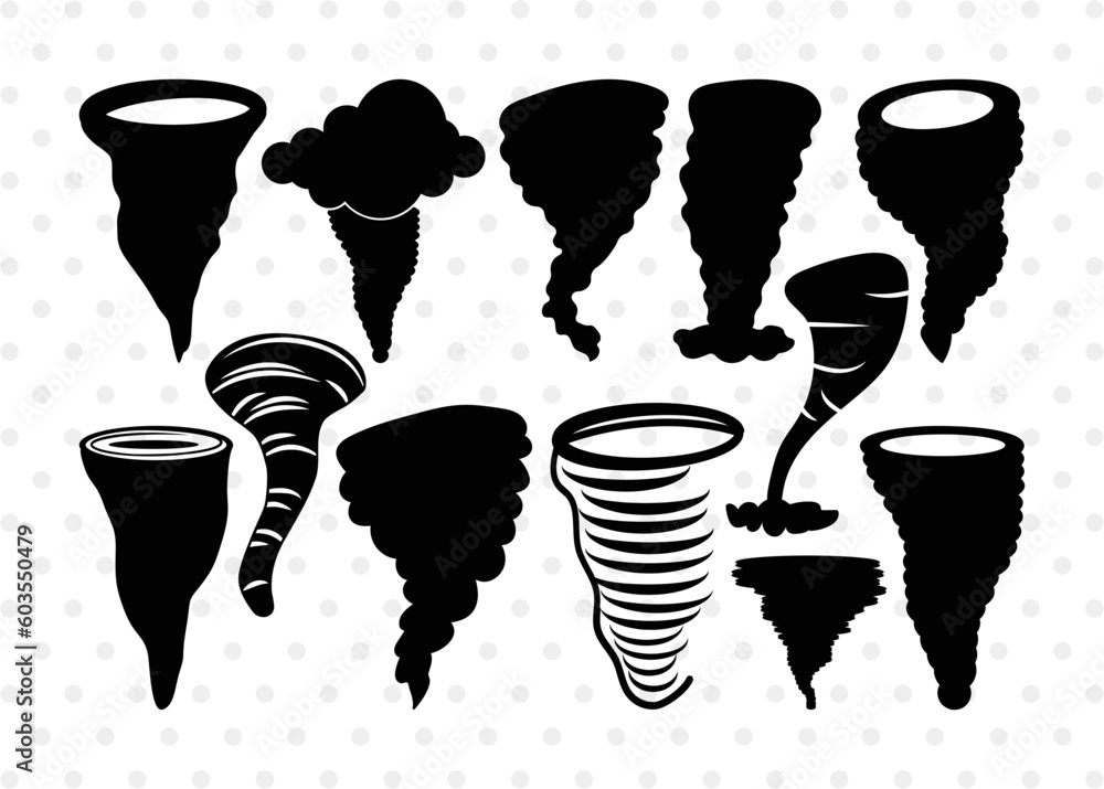 Tornado SVG Cut Files | Tornado Silhouette | Twister Svg | Whirlwind