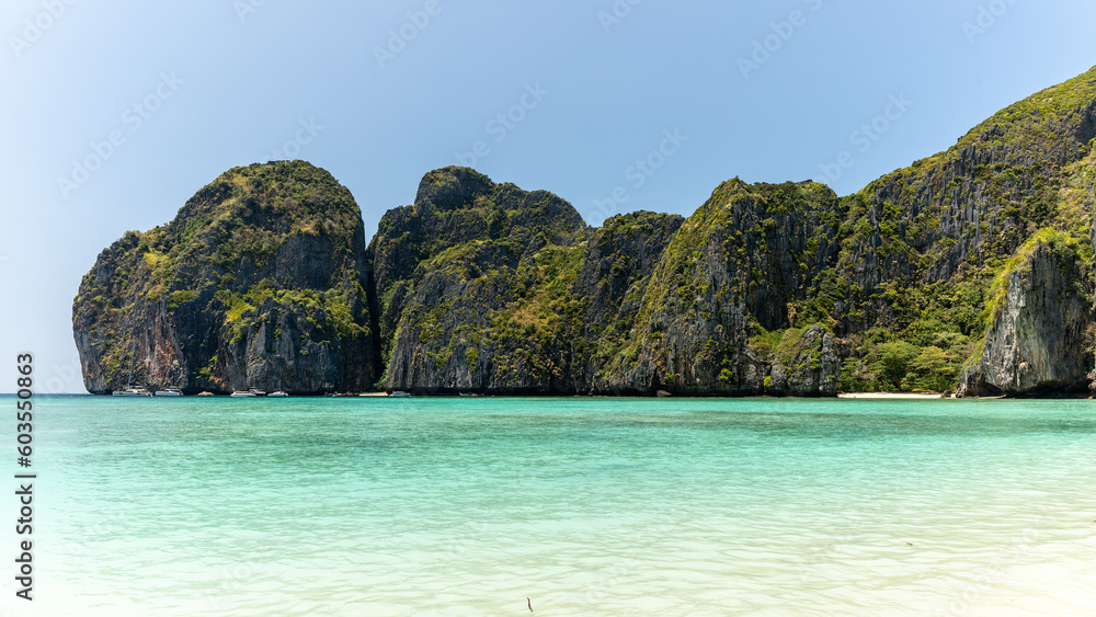 Maya Bay Beach in Thailand on March 2023