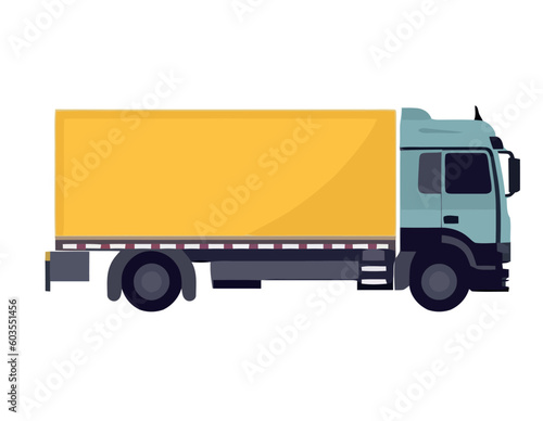 truck transportation on white backdrop