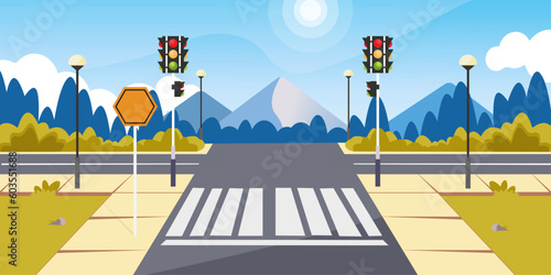 urban landscape city in the mountains vector