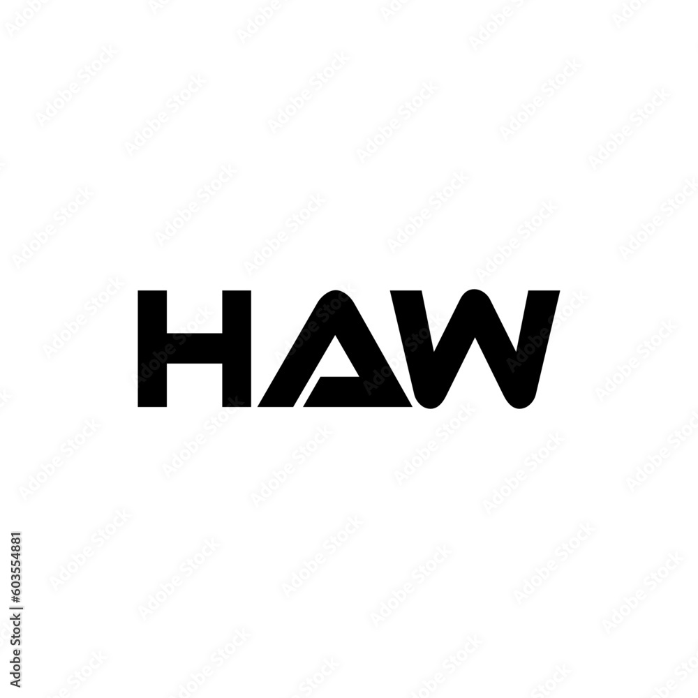HAW letter logo design with white background in illustrator, vector logo modern alphabet font overlap style. calligraphy designs for logo, Poster, Invitation, etc. HAW letter logo design with white background in illustrator, vector logo modern alphabet font overlap style. calligraphy designs for logo, Poster, Invitation, etc.